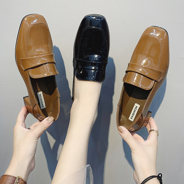 Mocasini eleganti de dama in negru si maro