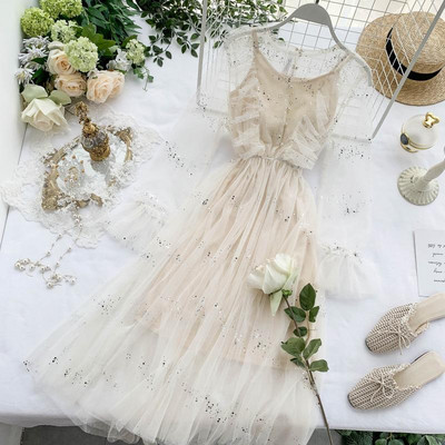 Rochie de dama eleganta cu efect stralucitor in mai multe culori