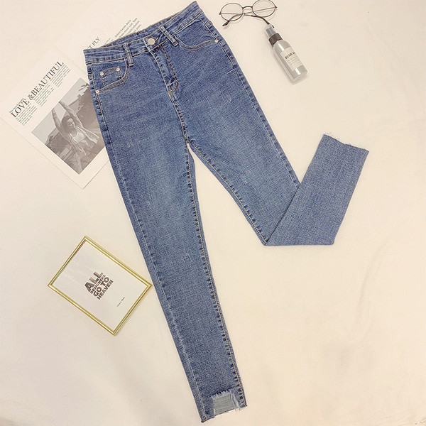 Női farmer magas derékkal, kék színben