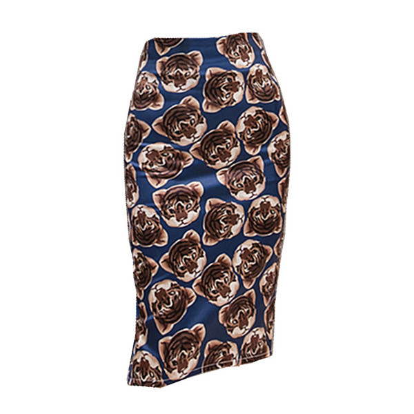 Új modell női szoknya állatmintás kék színben