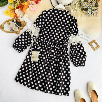 Lezser női ruha hosszú ujjal és csipkével két színben