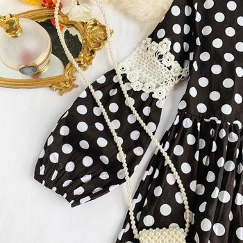 Lezser női ruha hosszú ujjal és csipkével két színben