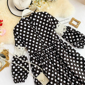 Lezser női ruha hosszú ujjal és csipkével két színben