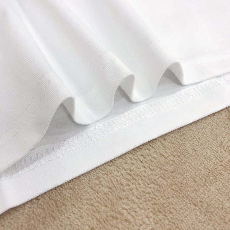 Női alkalmi póló színes fehér rátéttel