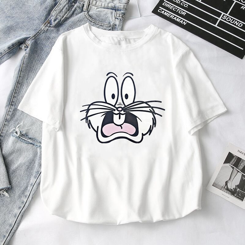 Női alkalmi póló színes fehér rátéttel