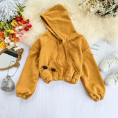 Hanorac de damă de zi cu zi cu glugă și buzunar în mai multe culori