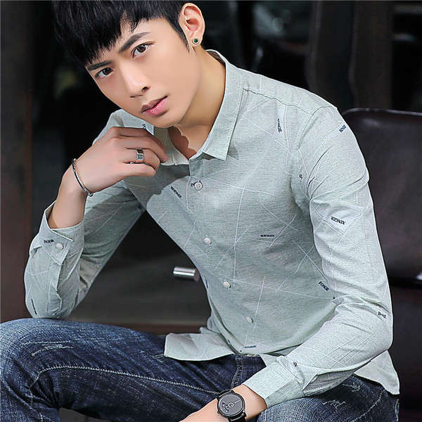 Aktuális férfi ing két színben felirattal