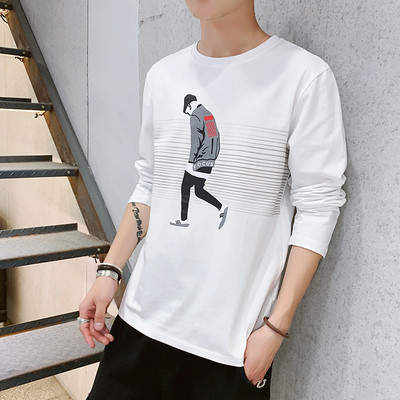 Bluza barbati casual in doua culori cu aplicatie