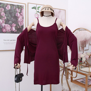 Modern női ruha több színben + kardigán