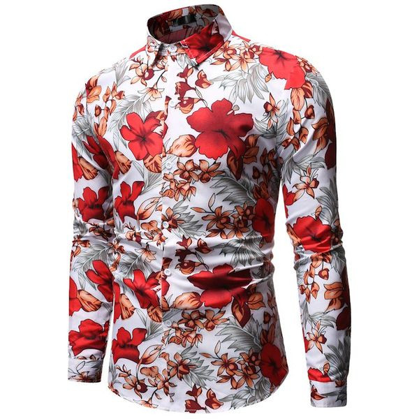 Modern férfi ing virágmintás - két színben