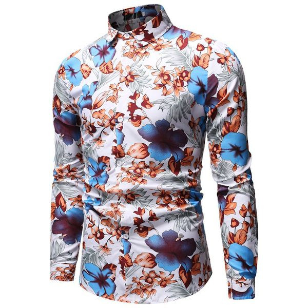 Modern férfi ing virágmintás - két színben