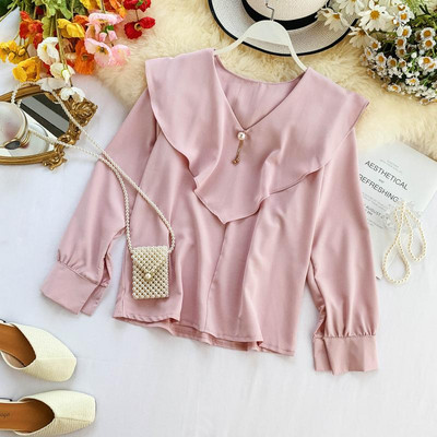 Stílusos női hosszú ujjú ing különböző színekben