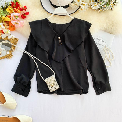 Stílusos női hosszú ujjú ing különböző színekben