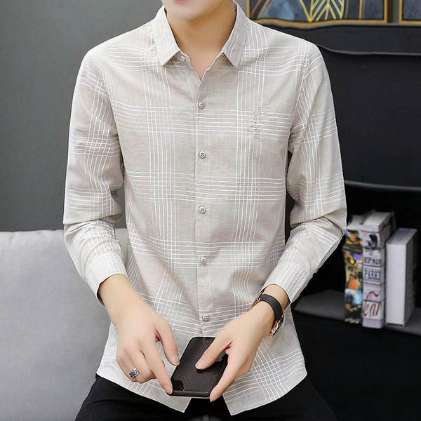 Modern férfi ing három színben, hímzéssel