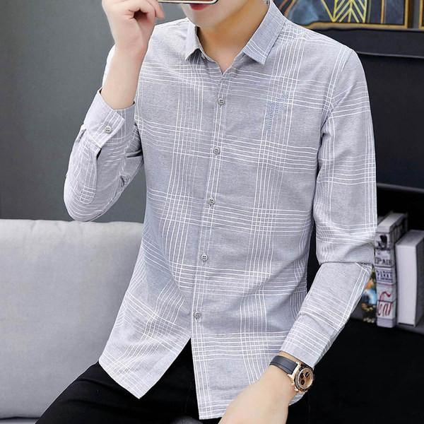 Modern férfi ing három színben, hímzéssel