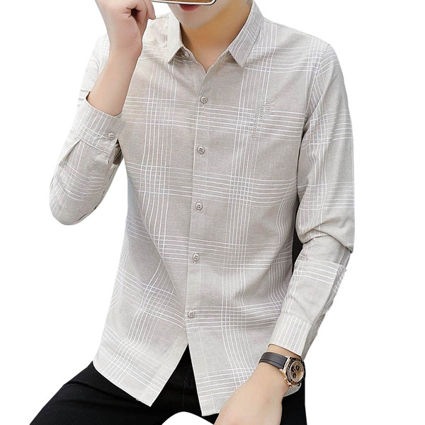 Modern férfi ing három színben, hímzéssel