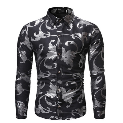 Modern férfi hosszú ujjú ing több színben