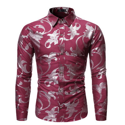 Modern férfi hosszú ujjú ing több színben