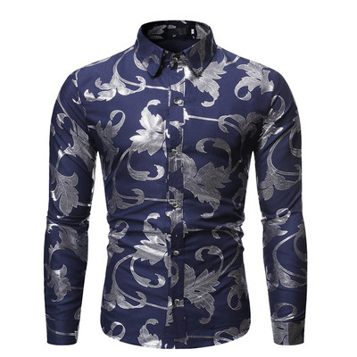 Modern férfi hosszú ujjú ing több színben