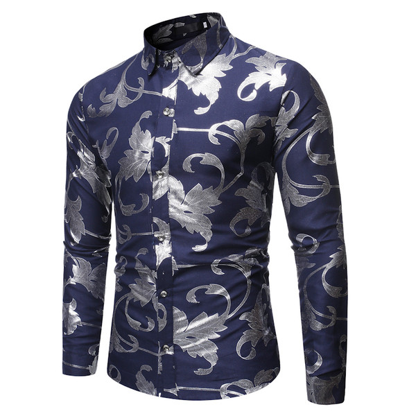 Modern férfi hosszú ujjú ing több színben