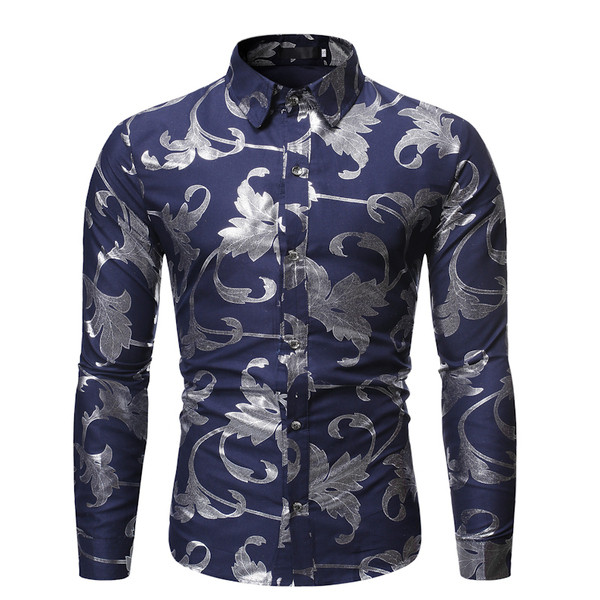 Modern férfi hosszú ujjú ing több színben