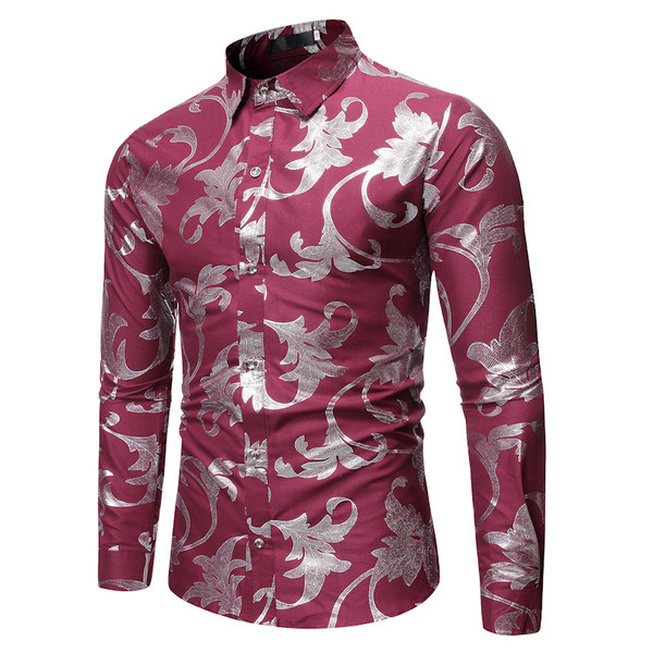 Modern férfi hosszú ujjú ing több színben