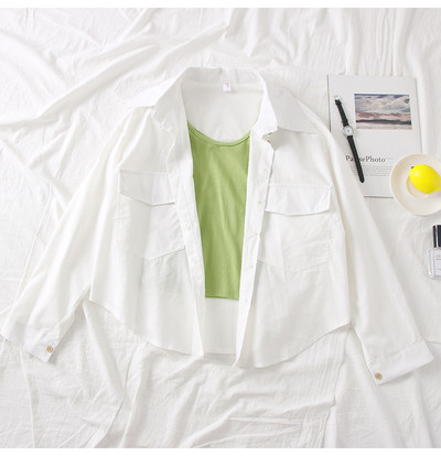 Camasa de dama actuala cu buzunare in mai multe culori