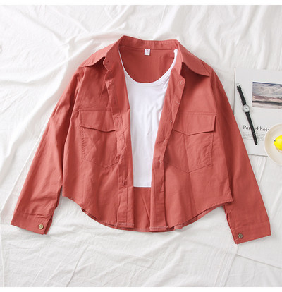 Camasa de dama actuala cu buzunare in mai multe culori