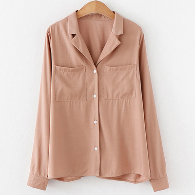 Aktuális női ing két színben, zsebekkel