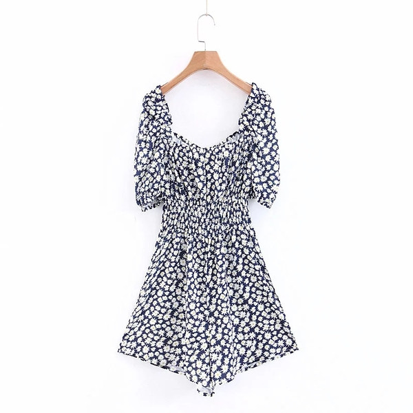 Salopeta de dama colorata cu maneca scurta - model scurt