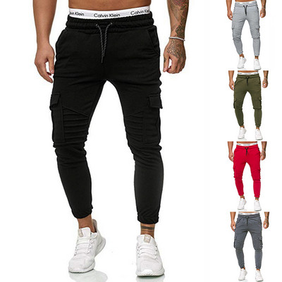 Мъжки спортни панталони с джобове в няколко цвята