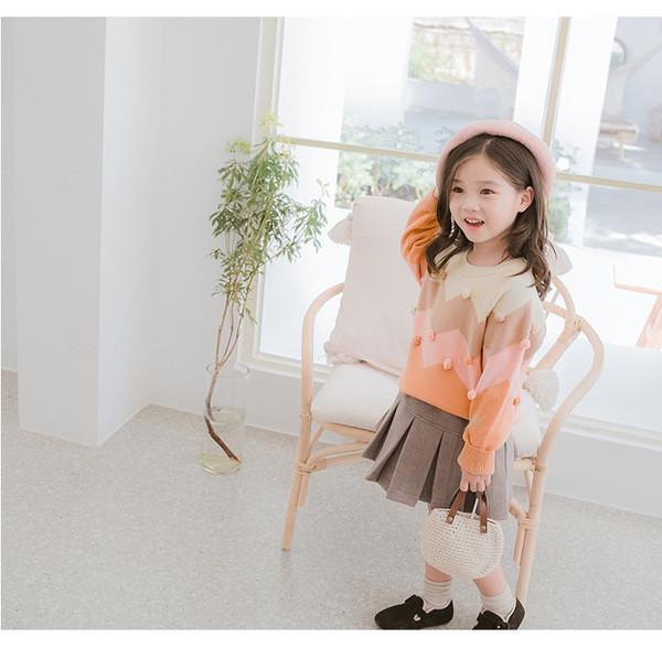 Pulover modern pentru copii cu decolteu O