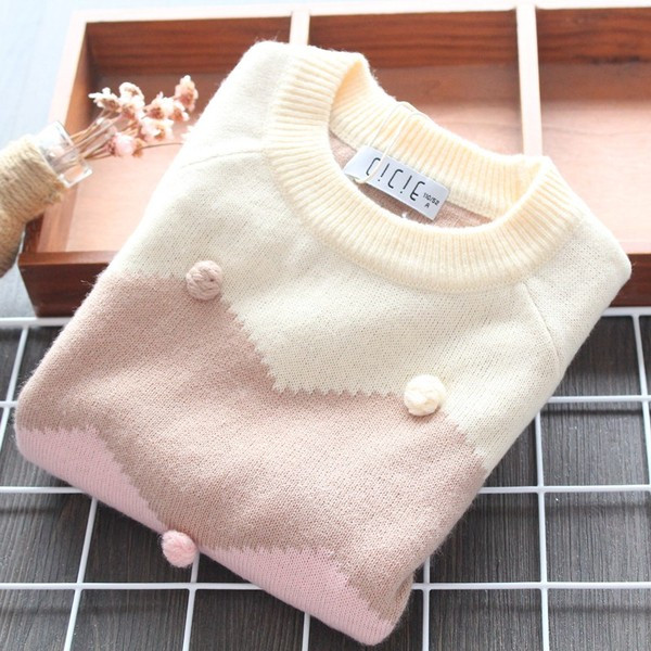 Pulover modern pentru copii cu decolteu O