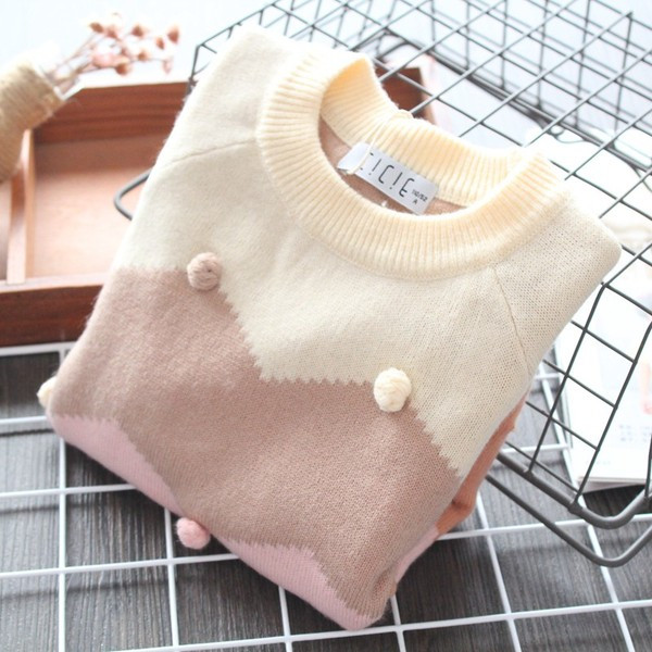 Pulover modern pentru copii cu decolteu O