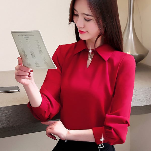 Camasa de dama actuala cu maneca lunga in trei culori