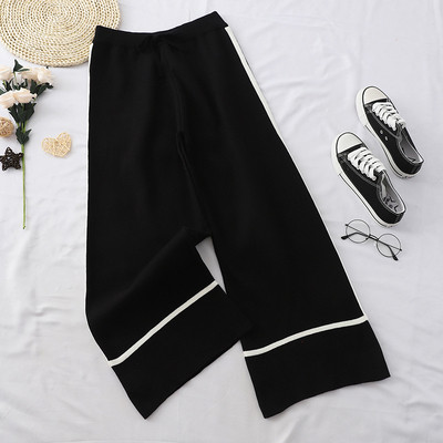 Pantaloni casual dama model lat cu talie elastica in mai multe culori