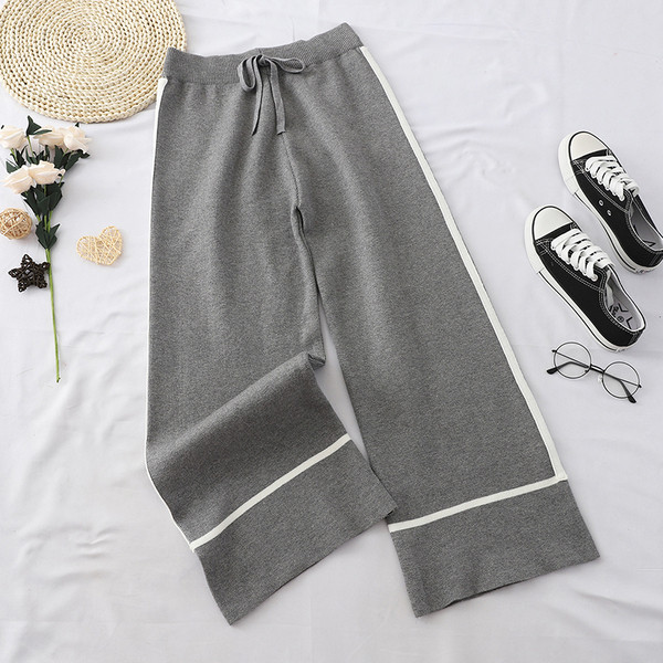 Pantaloni casual dama model lat cu talie elastica in mai multe culori