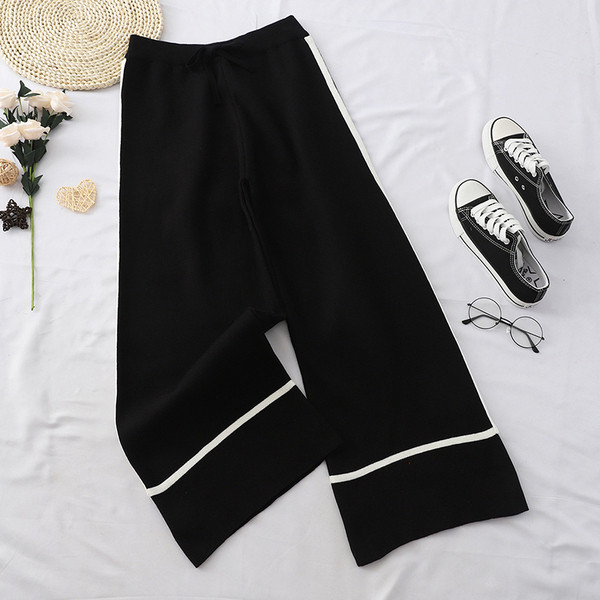 Pantaloni casual dama model lat cu talie elastica in mai multe culori