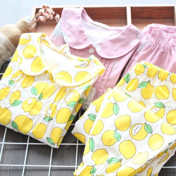Нов модел детска пижама от две части за момичета - два цвята