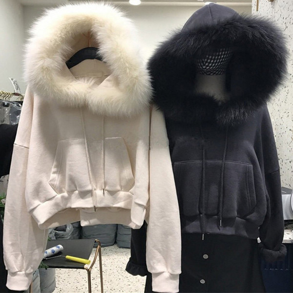 Női téli pulóver kapucnival, két színben