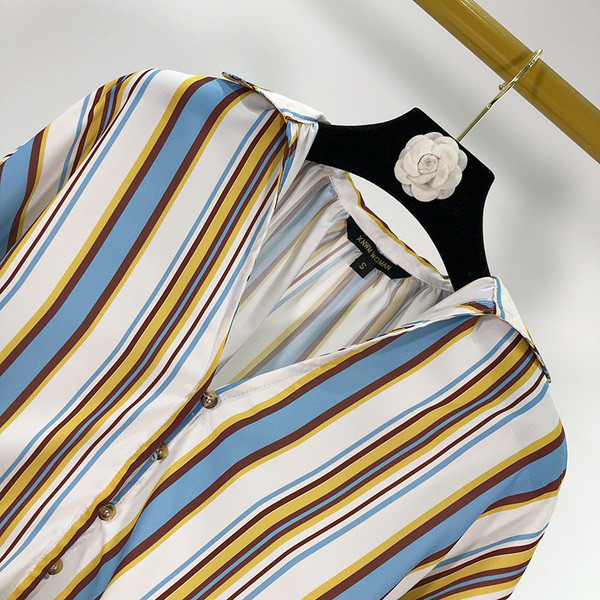 Női alkalmi csíkos ing hosszú ujjal