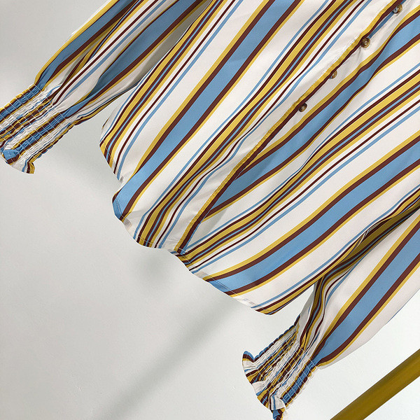 Női alkalmi csíkos ing hosszú ujjal