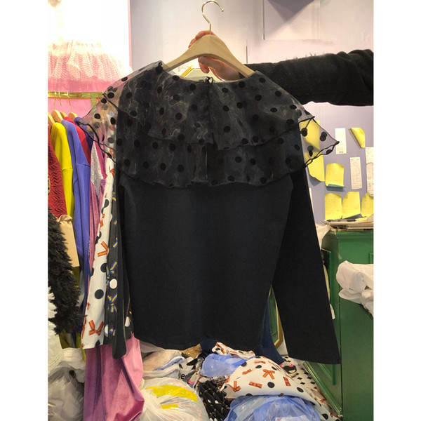 Modern női blúz tüll elemmel, bézs színben