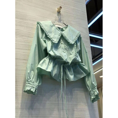 Cămașă modernă de damă în verde și roz