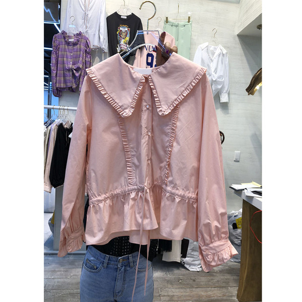 Cămașă modernă de damă în verde și roz