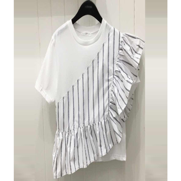 Bluza de dama actuala cu maneca scurta in doua culori