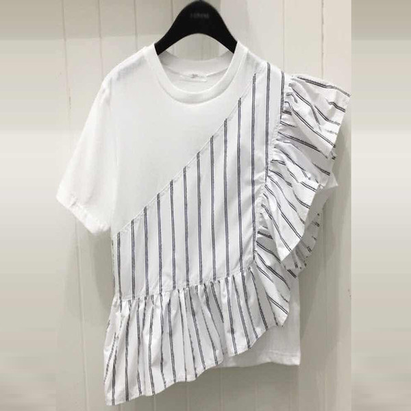 Bluza de dama actuala cu maneca scurta in doua culori