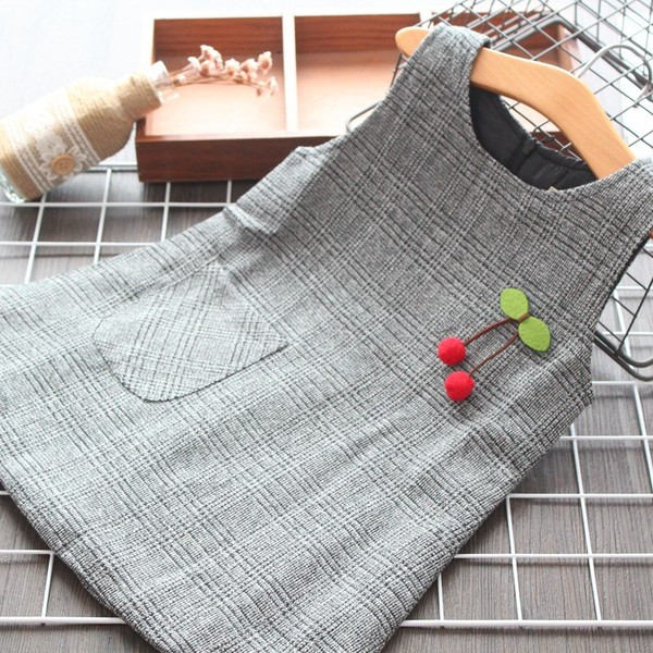 Rochie copii model nou pentru fete in gri