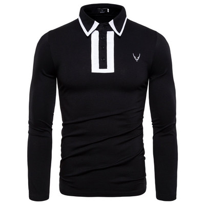 Modern férfi blúz hosszú ujjal és gallérral