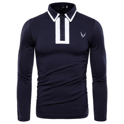 Modern férfi blúz hosszú ujjal és gallérral